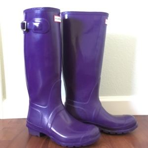 {Hunter} Original Purple Gloss Tall Rain Boots